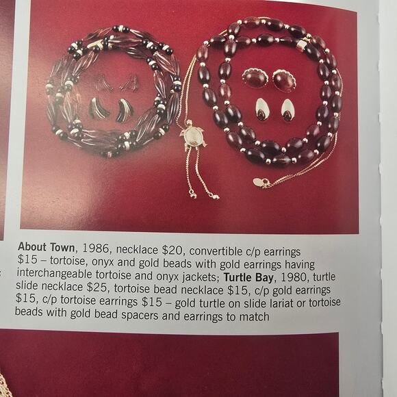 Avon 1980 Turtle Bay Necklace Faux Tortoise Brown Plastic Beaded - Picture 2 of 7